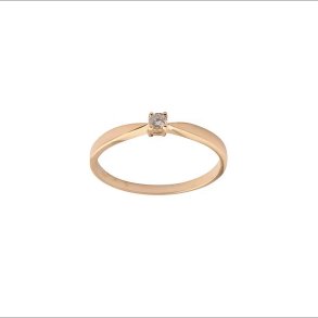 Ring rdguld 14 karat 4 greb 0,20ct WSI diamant